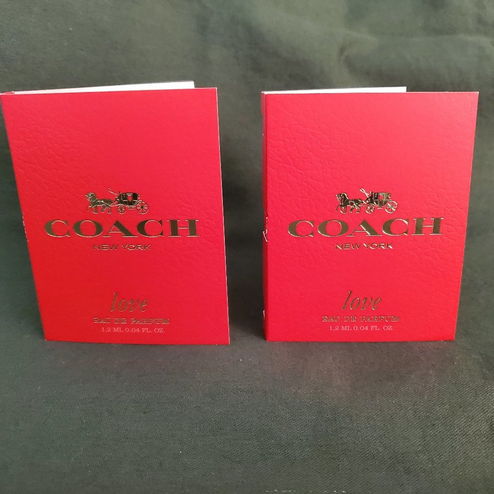 2 Coach Love Eau De Parfum Sample Set NWT
